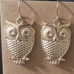 Vintage Owl Earrings EUC
